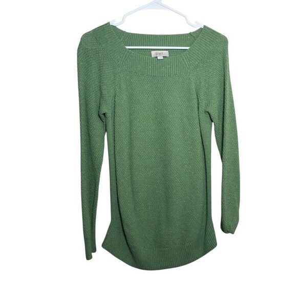 Loft Sweater Women's XS Green Flecked Knit Round Neck Pullover Casual - Picture 1 of 11
